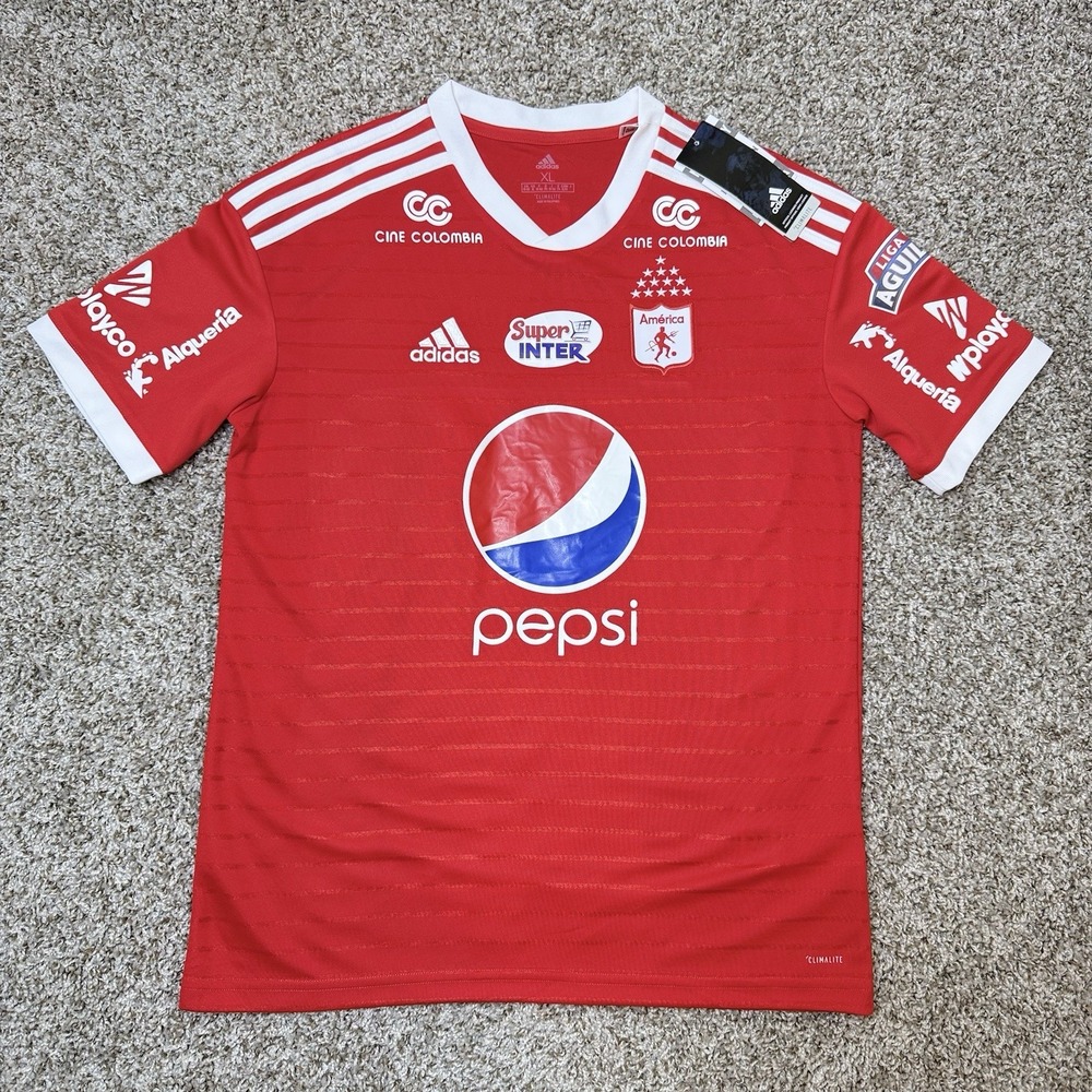 NWT Adidas America De Cali Home Jersey Women XL Climalite Colombia Soccer CF2295